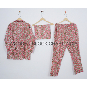 Venta al por mayor patrón personalizado floral pijamas de manga larga conjunto de pijamas de las mujeres dama de honor señoras ropa de salón - Product Image 4