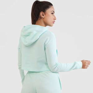 ชุดวอร์มลำลองแขนยาวสำหรับผู้หญิง คุณภาพพรีเมียม ผ้าฝ้ายออร์แกนิค 100% ชุดสองชิ้น ขายส่ง ชุดออกกำลังกาย - Product Image 4