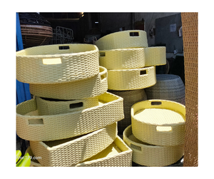 ตะกร้าหวายลอยน้ำสำหรับใส่อาหารเช้าแบบสานสำหรับวิลล่า - Product Image 2