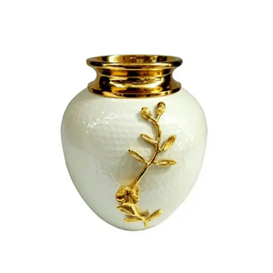 แจกันดอกไม้โลหะพิมพ์ลายเคลือบกระถางดอกไม้ดีไซน์โบราณและตรงกลางแจกันดอกไม้โลหะ - Product Image 5