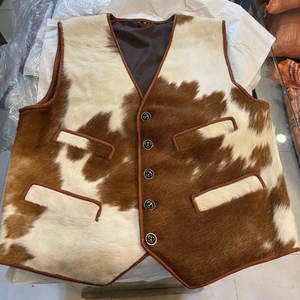 Ropa de moda de alta calidad Chaleco cómodo de cuero de vaca Chaleco de cuero de vaca de diferentes colores Ropa cómoda - Product Image 1