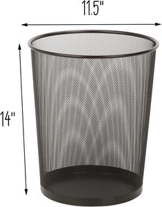 Poubelle en métal de grande capacité REVÊTEMENT BLANC transport facile conception durable maisons parfaites écoles et bureaux Métal robuste - Product Image 5