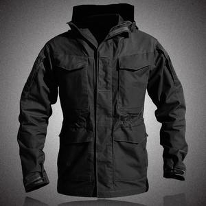 <b>Men's</b> <b>Casual</b> Tactical Windbreaker <b>Jacket</b> Waterproof Canvas Flight Pilot Hoodie <b>for</b> Winter Autumn Zipper Printed <b>for</b> <b>UK</b> US - Product Image 2