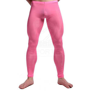 Leggings de Compresión de Lona Ligera de Color Sólido para Hombre, Cintura Elástica, Secado Rápido, Transpirables, Ropa Deportiva para Gimnasio, Personalizables - Product Image 2