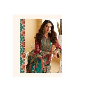 ชุดเซยูริ ดีไซเนอร์ ออร่า คอร์ด ใหม่ล่าสุด ผลิตจากผ้าไหมเครปพรีเมียมแท้ พร้อมงานปักกระจก สำหรับสุภาพสตรี ใส่ได้ทุกวันและใส่ลำลอง - Product Image 1