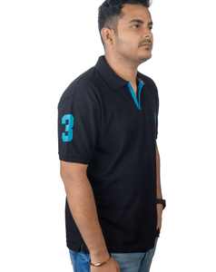 Custom Logo 240Grams Men's <b>Blank</b> Golf Silk Cotton Plain Short Sleeve Casual Polo Shirts - Product Image 4