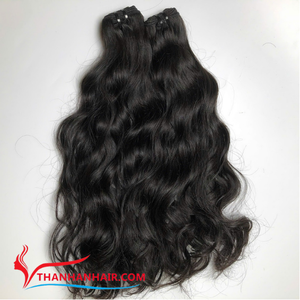 Meilleures extensions de cheveux crus vietnamiens trame à double étirage à la machine en paquets de cheveux crus doux, soyeux et droits - Product Image 2