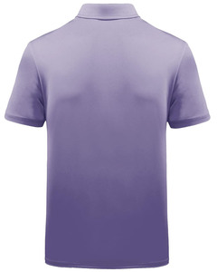 Polo de Hombre con Patrón Geométrico Morado, Manga Corta, Secado Rápido, Tejido de Punto, Corte Regular, Estilo Deportivo - Product Image 2