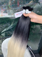 Extensions de cheveux en vrac, produit phare 2024, blond foncé, 100% cheveux Remy vietnamiens, double trame machine