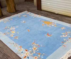 NOEUD RUG fait à la main noué de haute qualité laine Oushak nouveau moderne brodé travail doublure motif tapis pour salon, chambres à coucher - Product Image 1