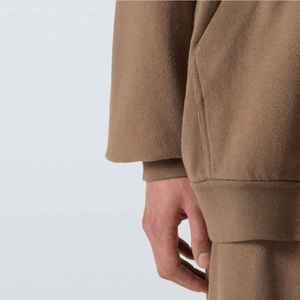 Personalizable Venta al por mayor Regular Fit Invierno Poliéster/Algodón Deportes Casual Zip-Up Color puro Unisex Sudadera con capucha con sombrero - Product Image 6