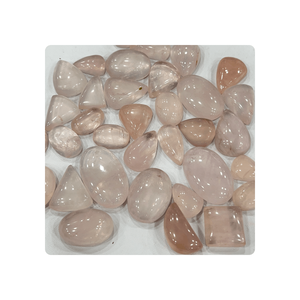 หินควอตซ์สีชมพูธรรมชาติสำหรับทำเครื่องประดับอัญมณีทรงหลังเบี้ย - Product Image 4