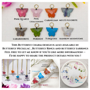 10x12mm péridot Quartz papillon sculpture breloque 925 argent Sterling or Vermeil mode pendentif pour la fabrication de bijoux breloques en vrac - Product Image 5