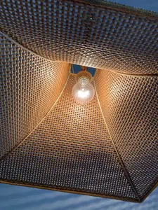 Lámpara colgante de yute exclusiva moderna hermosa sombra cuentas con Base de Metal tamaño personalizado para decoración de Navidad suministros de boda - Product Image 2