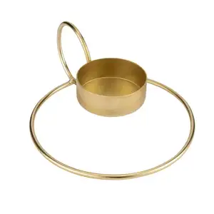 Tea Light Candle Holder Candle Stick Stand Home Decoration Aluminium Metal Golden Finishing Candle Holder For Hot Selling