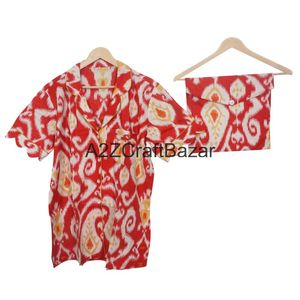 Conjunto de Pijama de Verano Floral Elegante y Romántico, 100% Algodón Transpirable, Manga Corta, Hecho a Mano, para Mujer - Product Image 2