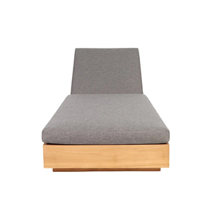 Chaise longue Mobilier d'extérieur moderne Teck naturel avec coussin Meilleur style-Meilani - Product Image 3