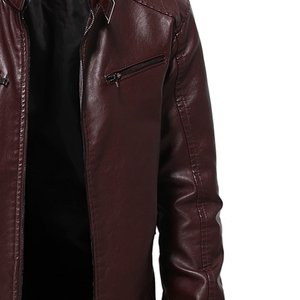 Veste en cuir véritable de haute qualité pour hommes, mode décontractée, fournisseur de style bombardier à fermeture éclair - Product Image 3