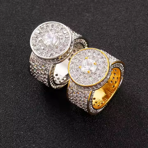 Luxurious Moissanite <b>Ring</b> Hip Hop Style Modern Urban Fashion Sparkling Diamond Jewelry Bold Statement Gift <b>for</b> <b>Men</b> or Women - Product Image 5