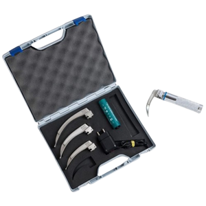 Bộ tích hợp, tái sử dụng, loại sợi quang, thanh quản ánh sáng LED với tay cầm có thể sạc lại (F-3593-6).. - Product Image 3