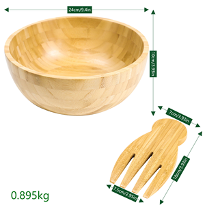 Hot Trending Durable Solid Wood Eco-friendly Lightweight Polished <b>Bowl</b> <b>SouP</b> Salad Fruit Snack with Salad Servers Spoon Set - Product Image 4