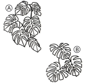 Marco de paisaje de hojas de Metal grande para sala de estar, artes montadas en la pared, arte de pared de Metal recubierto de polvo negro, artes y manualidades, decoración del hogar - Product Image 4