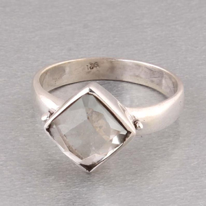 Anillo de Cuarzo Cristalino Tallado a Mano con Engaste de Plata de Ley 925, Joyería de Piedras Preciosas para Mujer, Precio al por Mayor - Product Image 3