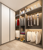 Armoire de chambre haute, moderne, sur mesure, ouverte, combinée, en bois et métal, pliable, pour vêtements