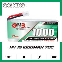 GAONENG GNB Baterai LiPo Berkualitas Tinggi 1000mAh 1S 3.8V HV 70C dengan Colokan PH2.0 Soft Pack untuk Drone FPV Mini 1.6 Inci 2 Inci