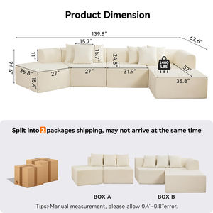 2026 Productos Únicos de Muebles para el Hogar en Alibaba, Sin Cantidad Mínima de Pedido, Embalaje Comprimido, Sofás Esquineros para Apartamentos Pequeños - Product Image 6