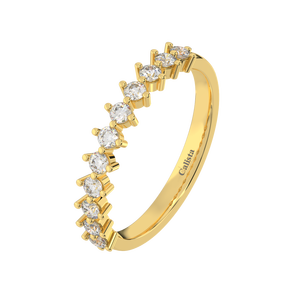 แหวนพลอยเพทายทองคำแท้10K สำหรับผู้หญิงชุบโรเดียมสำหรับงานปาร์ตี้ - Product Image 1