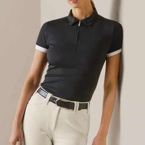 T-shirts en polyester de qualité supérieure pour femmes, coupe athlétique, taille réelle, polos, motif uni, style décontracté, court, golf, sport - Vente en gros - Product Image 2