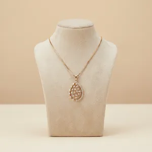Pendentif en or 14 carats minimaliste avec diamants naturels remplis taille brillant 0,556 CT, couleur H, 4-5g, pour usage quotidien et look mariage - Product Image 2