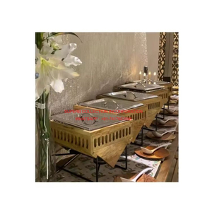 Plato de frotamiento de acero inoxidable de calidad superior para boda y Buffet Catering calentador de alimentos Servidor de buffet para ocasiones especiales - Product Image 6