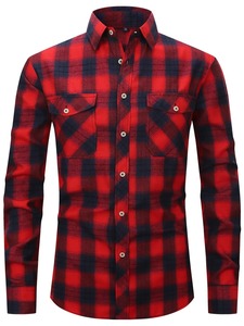 New High Quality Vintage Mens Flannel Big Size <b>Plaid</b> Heavy Lined Flannel <b>Shirt</b> Jacket For Men - Product Image 4