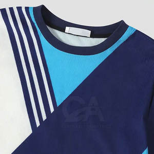 เสื้อยืดแขนสั้นเข้ารูปสำหรับผู้ชายเสื้อยืดกีฬาคอกลมแขนสั้นผลิตตามสั่ง - Product Image 3