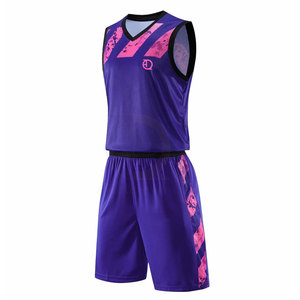 Uniforme de baloncesto profesional 2025 hecho en fábrica, diseño de cuello en V de alta calidad, característica transpirable de talla grande - Product Image 1