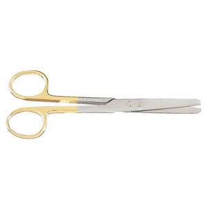 ISO 13485 MDR Acier inoxydable allemand de haute qualité 420SUSJ2 Pansement manuel réutilisable Ciseaux d'opération ronds/ronds médicaux - Product Image 2