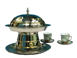 Vintage Arabic Design Date <b>Bowl</b> Gold <b>Color</b> Luxury Design Khajoor Storage <b>Bowl</b> for Ramadan Decorative Handmade in Bulk - Product Image 2