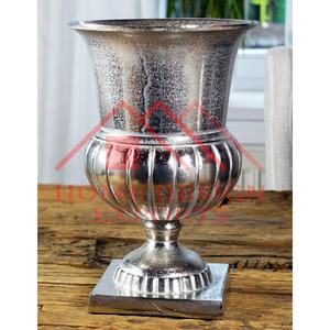 Urna de Flores de Lujo Plateada en Aluminio y Níquel para Decoración de Bodas, para Hogares, Hoteles y Restaurantes, Elegante - Product Image 5