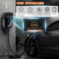 Nueva Estación de Carga MG AC Tipo 2 de 7kW, Caja de Pared para Vehículos Eléctricos, 230V Monofásica, OCPP, Cable de 5m, Control por Tarjeta RFID/Aplicación WLAN