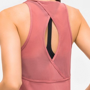 เสื้อกล้ามสตรีแขนกุดผ้าคอตตอน/โพลีเอสเตอร์แขนกุดแห้งเร็ว - Product Image 2