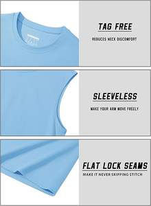 Camiseta sin mangas personalizada para hombre, chaleco deportivo sin mangas para entrenamiento y ropa deportiva, venta al por mayor - Product Image 6