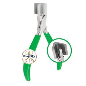 V-Shape Green Stainless Steel <b>Jewellery</b> <b>Plier</b> Tool with Nylon Jaw Forming Curve Bending and Closing (140) - Product Image 1