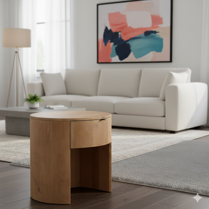 NAM HAI Modern Farmhouse Luxury Bedroom Furniture Solid Wood &amp; Cane <strong>Nightstand</strong> <strong>Mirror</strong> Finish Triple Drawers Durable <strong>Nightstands</strong> - Product Image 5