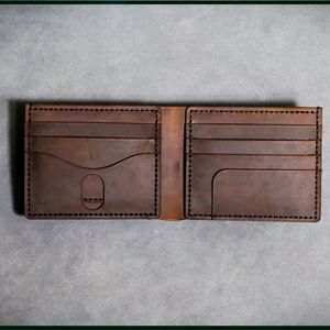 กระเป๋าสตางค์ผู้ชายหนังแฮนด์เมดกระเป๋าสตางค์แบบพับได้ปรับแต่งได้สำหรับผู้ชาย WML-0092หนังวัวดีไซน์ใหม่ - Product Image 1