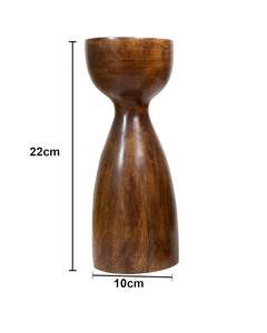 Support de bougie en bois, artisanal, porte-bougie en bois pour salon, centre de table, décoration de couloir, décoration de couloir polonaise - Product Image 2