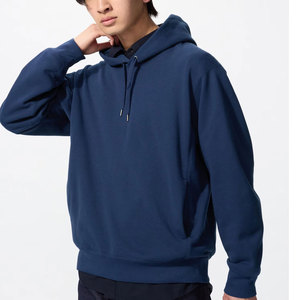 Gris argenté foncé basique poche kangourou à capuche personnalisé unisexe haute qualité 100% coton polaire à capuche poids lourd sweat à capuche surdimensionné - Product Image 6