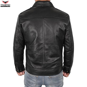 Chaqueta de Cuero para Hombre 2025, de Alta Calidad, Impermeable y con Calefacción, Rellena de Algodón, con Cuello Alto Elegante, Logotipo Frontal en Tela de Lona - Product Image 2