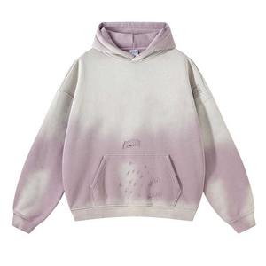 เสื้อฮู้ดฟอกสีกรดแบบปรับแต่งได้ตามต้องการผ้าฝ้ายผสม100% เข้ากับสตรีทมีเทคนิคการปักสำหรับฤดูหนาว - Product Image 2